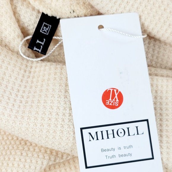 Miholl Waffle Knit Cowl Neck Dress - Picture 4 of 8